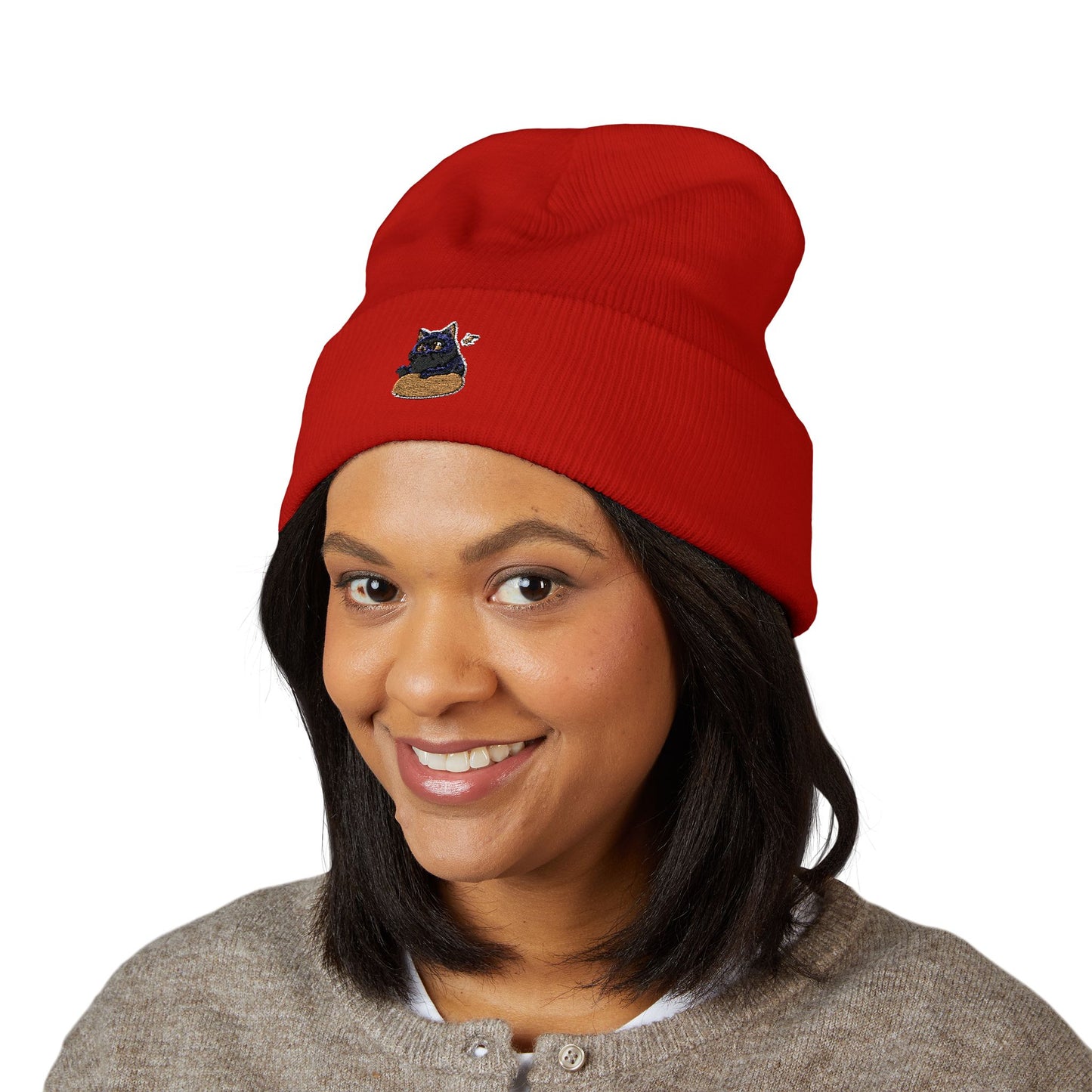 Embroidered Knit Beanie Style 2 - a-00002