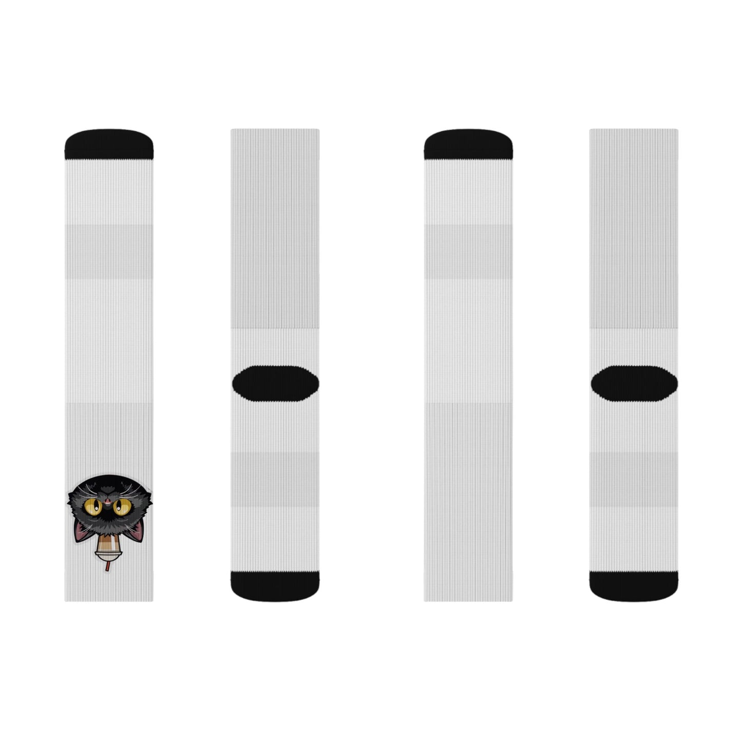 Cat Peek Sublimation Socks - a-0001